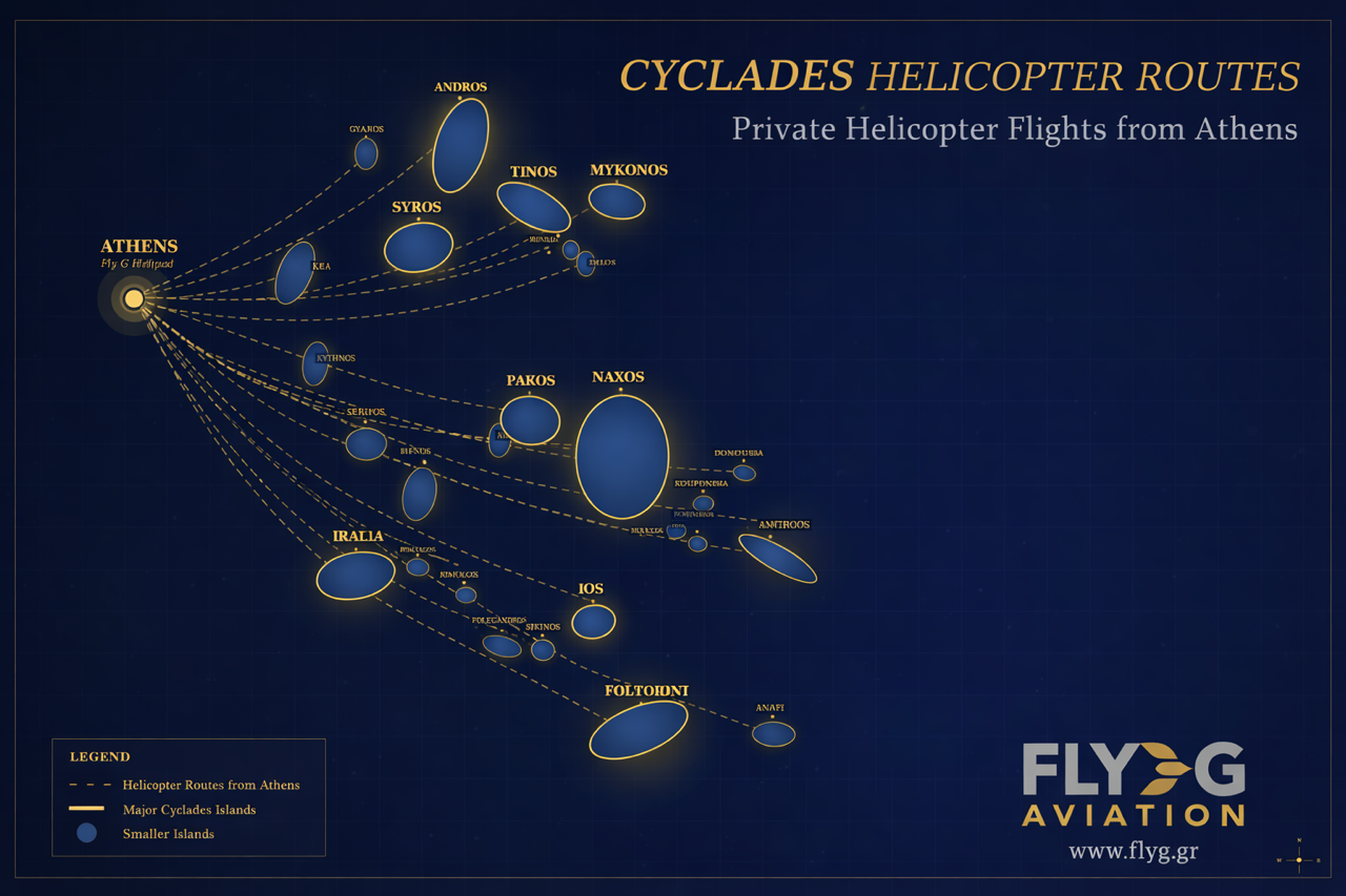 Helicopter charter from Athens FLy G Aviation